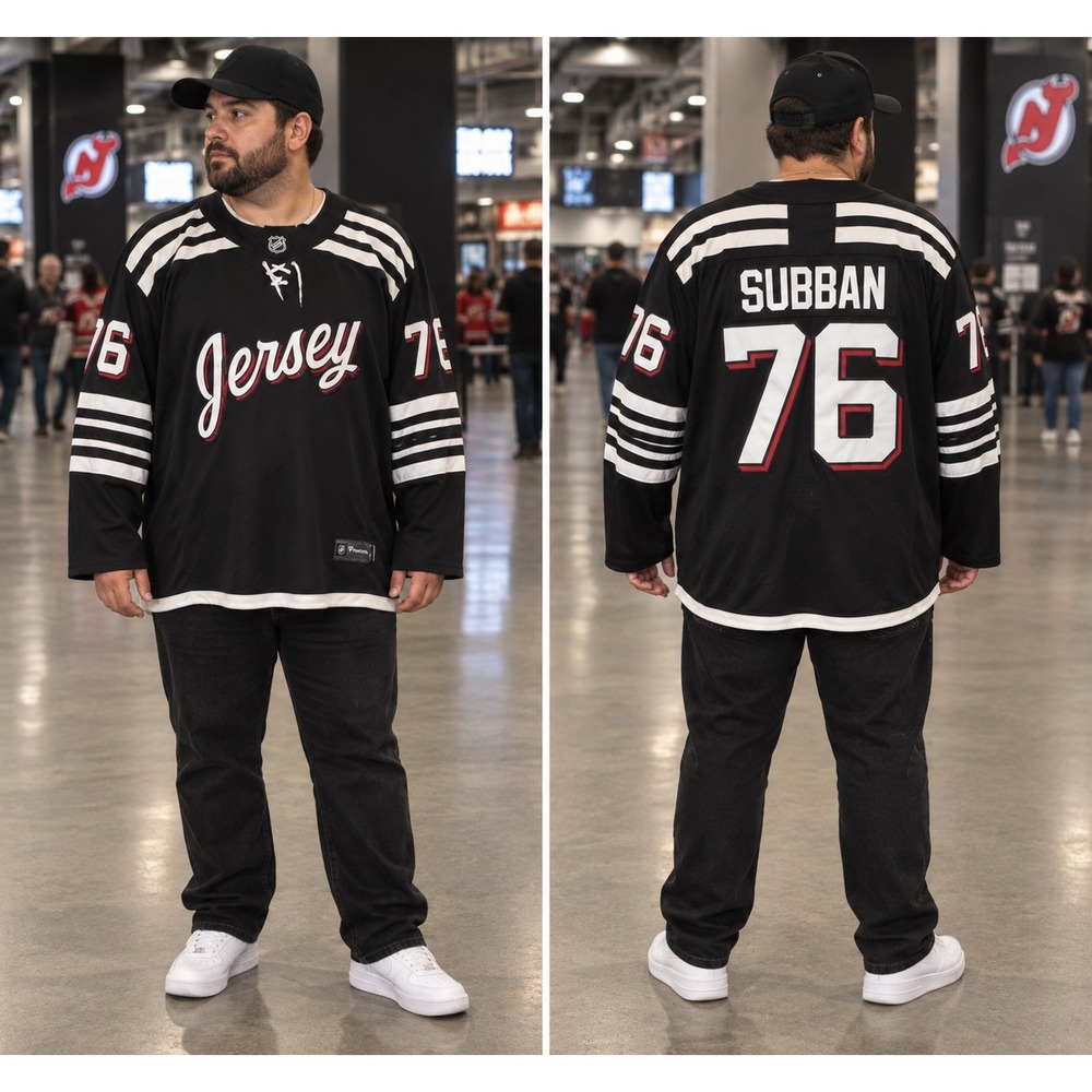 Fanatics NJ Devils Subban 76 Hockey Jersey Mens 2XL Black Sporty Streetwear